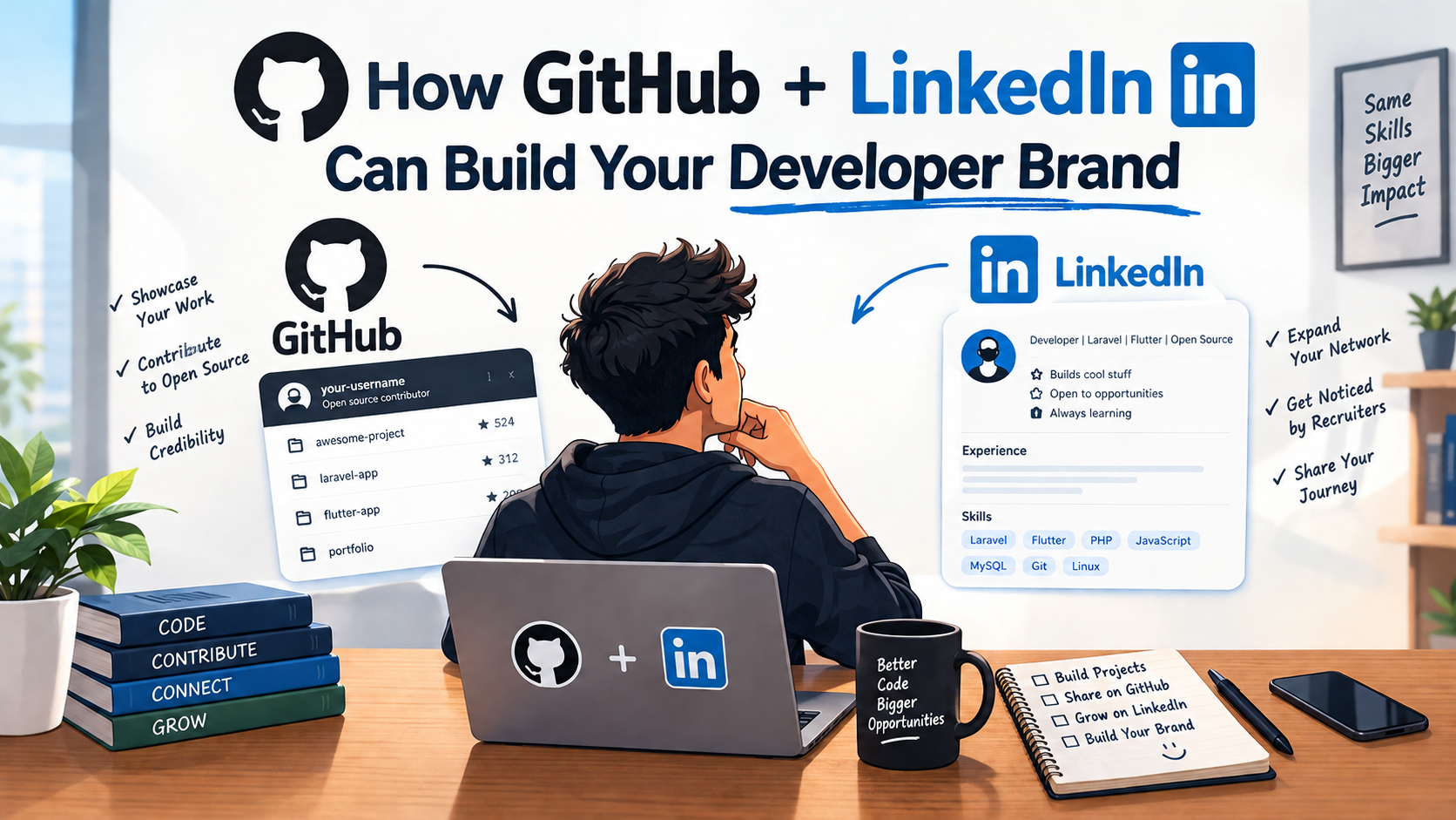 How GitHub + LinkedIn Can Build Your Developer Brand